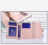 Tri-fold fashion wallet multi-card female purse High-quality PU leather Card & ID Holders women's handbags