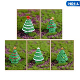 one piece Christmas Tree Miniature Figurine Mini Christmas Decoration For Home Kawaii Diy Fairy Garden Ornaments Resin Craft