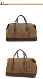 Canvas Leather Men Travel Bags Carry on Luggage Bags Men Duffel Bags Travel Tote Large Weekend Bag Overnight sac a main