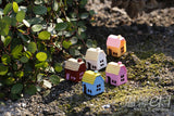 3pcs/lot multiple colour country house Chinese house Moss micro landscape decoration Decorative material accessories