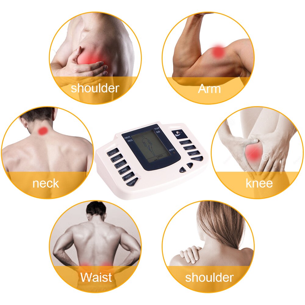 Electrical Stimulator Muscle Massager Slipper Electrode Pads Body Relax  Pulse Tens Acupuncture Therapy Digital Machine EU Plug