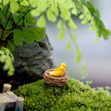 New Mini nest with birds fairy garden miniatures gnomes moss terrariums resin crafts figurines for home decoration accessories