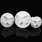 Butterfly Shape 3 pcs/Set Cookie DIY 3D Cute Animal Plastic Fondant Cake Butterfly Cookie Cutter