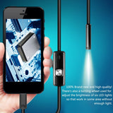 6LED 1M/7mm Lens Ear Cleaner Endoscope Waterproof Inspection Borescope Camera for Android PC Phone & Notebook Device Health Care