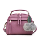 Fashion Women Handbag PU Leather Women Messenger Bags Shoulder Crossbody Bags With Ball Toy Bolsa Female Party Handbags New