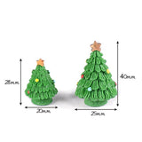 one piece Christmas Tree Miniature Figurine Mini Christmas Decoration For Home Kawaii Diy Fairy Garden Ornaments Resin Craft