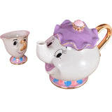 New Cartoon Teapot Mug Mrs Potts Chip Tea Pot Cup One Set Lovely Gift