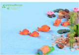 3pcs/lot size red fish Mediterranean style resin decoration micro landscape decoration creative decorative ornaments