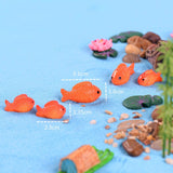 3pcs/lot size red fish Mediterranean style resin decoration micro landscape decoration creative decorative ornaments