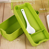 New Design 750ml Collapsible Portable Lunch Box Microwave Oven Lunch Bento Boxes Folding Lunchbox Eco-Friendly