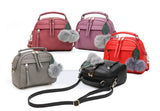 Fashion Women Handbag PU Leather Women Messenger Bags Shoulder Crossbody Bags With Ball Toy Bolsa Female Party Handbags New