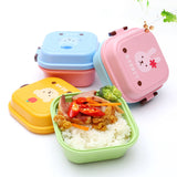 Creative Cartoon Kids Lunch Bento Box For Children Food Thermos Heated Container With 2 Food Divided Layers Kitchen Dining Tools