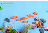 3pcs/lot size red fish Mediterranean style resin decoration micro landscape decoration creative decorative ornaments