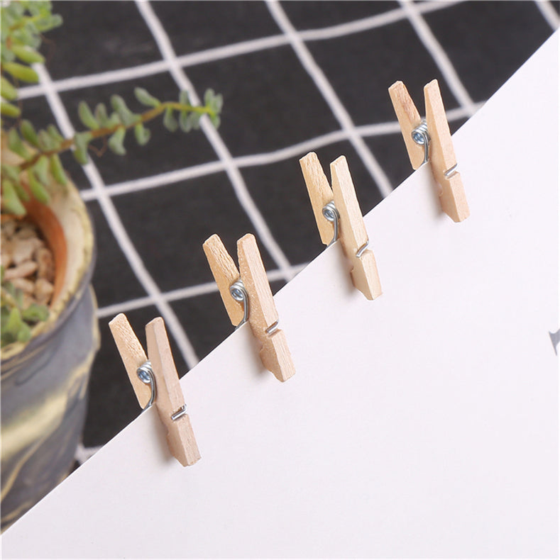 Multi Color Mini Wooden Clothespins Wood Clothes Clip Photo Paper
