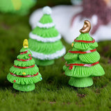 one piece Christmas Tree Miniature Figurine Mini Christmas Decoration For Home Kawaii Diy Fairy Garden Ornaments Resin Craft