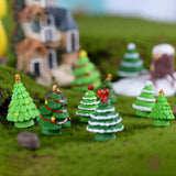 one piece Christmas Tree Miniature Figurine Mini Christmas Decoration For Home Kawaii Diy Fairy Garden Ornaments Resin Craft