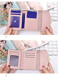 Tri-fold fashion wallet multi-card female purse High-quality PU leather Card & ID Holders women's handbags