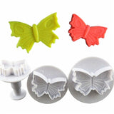 Butterfly Shape 3 pcs/Set Cookie DIY 3D Cute Animal Plastic Fondant Cake Butterfly Cookie Cutter