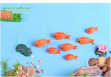 3pcs/lot size red fish Mediterranean style resin decoration micro landscape decoration creative decorative ornaments