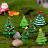 one piece Christmas Tree Miniature Figurine Mini Christmas Decoration For Home Kawaii Diy Fairy Garden Ornaments Resin Craft