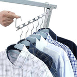 1Pcs 37cm Multifunctional Space Saving Metal Hangers with Hook Magic 6 Hole Clothes Closet Organizer Iron Clothes Drying Rack