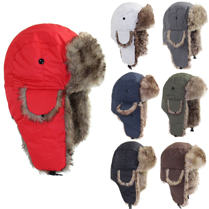 CoCopeaunt HT252 New Fashion Women Winter Hat High Quality Faux Fur Earflap  Russian Hat Warm Trooper Trapper Hat Faux Fur Beanies 