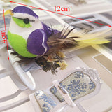 DIY Table Bookshell Ornament Mini Craft Birds Artificial Bird Feather Foam Cute Simulation Bird Sparrow Home Decor