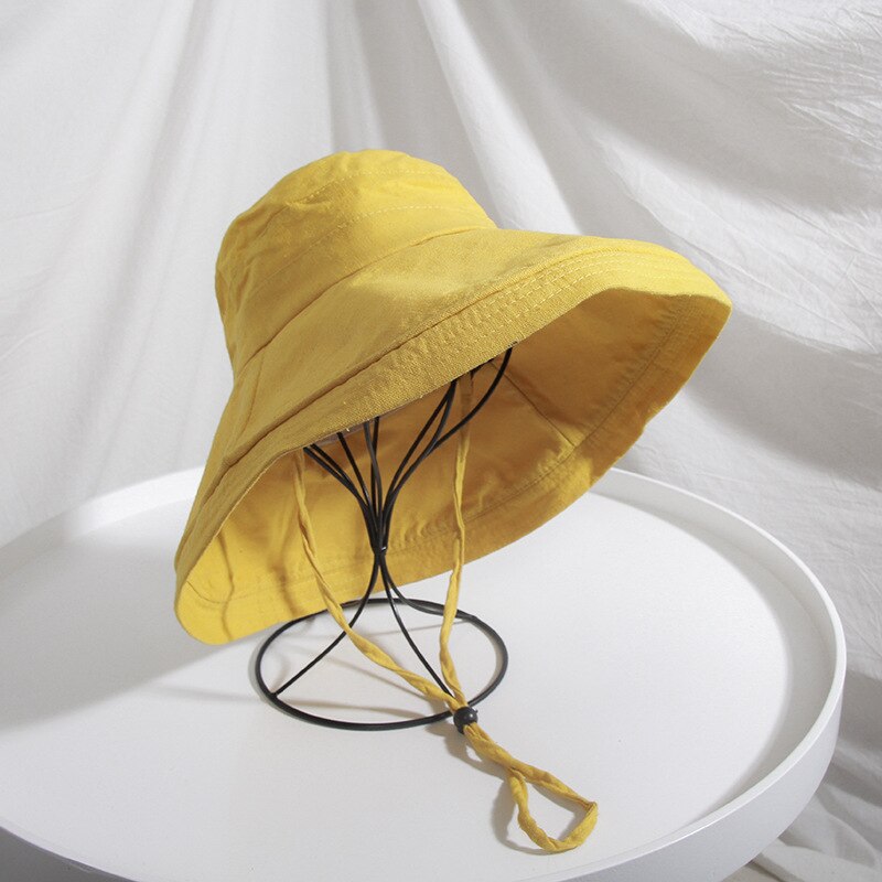 Anti-UV Wide Brim Cotton Linen Sun Hat for Women Vacation Summer