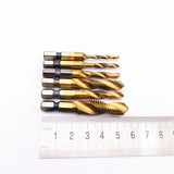 Hand Tap Drill Bits HSS 4341 Screw Spiral Point Thread M3 M4 M5 M6 M8 M10 Metalworking Hex Shank Machine Taps Kit Metric Plug