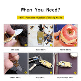 Mini Knife Folding Pocket Knives EDC Multi Tool Keychain Knife Tactical Survival Hunting Knives Navajas Zakmes Couteau Facas