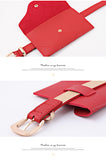 New Fanny Pack Women Belt Bag Leather Waist Bag Fashion Pure Color Ring PU Messenger Shoulder Chest pochete homem Slim Wallet