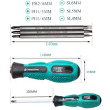 Two-Way Slotted Screwdrivers Bits 3 In 1 Precision Multifunction Screwdriver Bits Adjustable Slotted Screw Driver Repair Tools