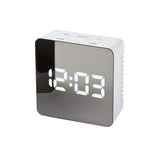 LED Mirror Alarm Clock Digital Snooze Table Clock Wake Up Light Electronic Large Time Temperature Display Home Decoration Clock