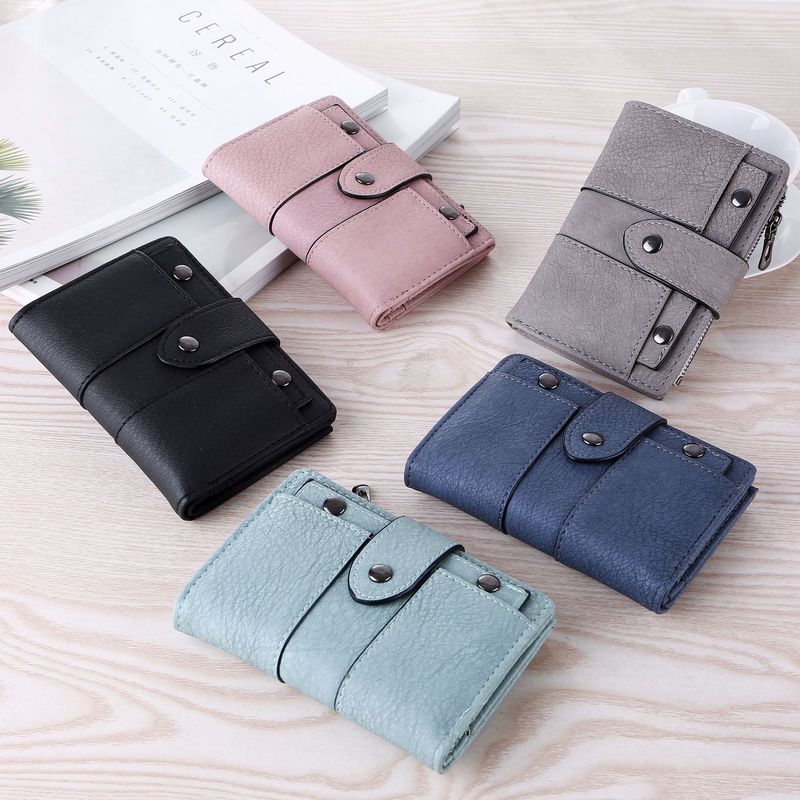Women Wallet Short Fashion Coin Purse PU Leather Card Holder Small