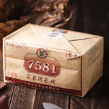 Classic 7581 Pu-erh Tea Brick Aged Ripe Puer Pu'er Brick CHINATEA Brand 250g